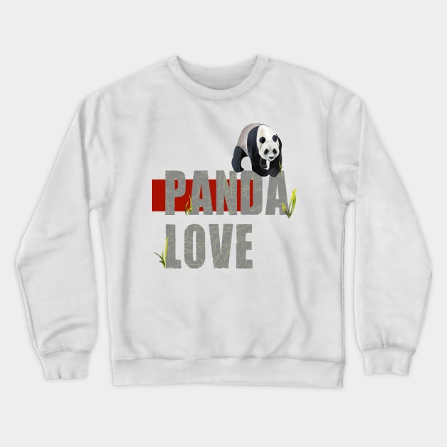 Panda Love - Save the Panda Bears Crewneck Sweatshirt by CarolineLaursen